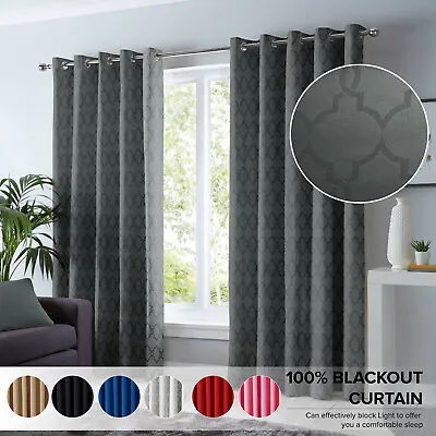 £23.99 • Buy Insulated Heavy Thick Thermal Blackout Curtains Eyelet Ring Top Pair + Tie Backs