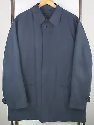 SANYO NEW YORK Size XL Mens Macintosh Jacket + Wool Liner Vest Navy Blue Coat • $199