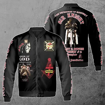 The Defenders Masonry Sir Knight Armor Of God Knight Templar PHA Unisex Bomber • $45.59