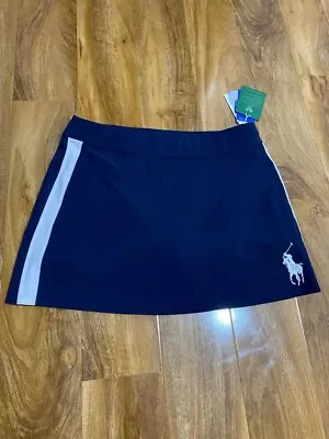 Polo Ralph Lauren Ladies Navy Wimbledon Tennis Skirt Skort Size M BNWT • £25