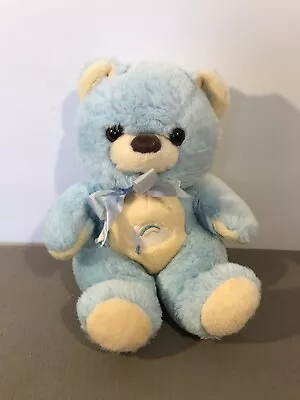 Collectible Baby Blue Colour Teddy Bear With Rainbow 🌈 On Tummy Soft Plush Toy • £15.99