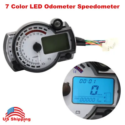 Motorcycle Dirt Bike LED Backlight Odometer Speedometer Digital Gauge Tachometer • $54.52
