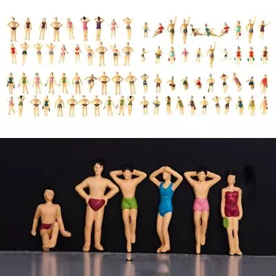 Miniature Figures Model Swimming People Swimming Figures Trains Beach Scenery • £5.27