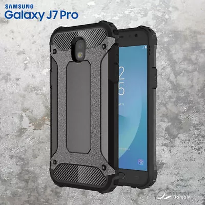 Black Armor Heavy Duty Hybrid Case Cover For Samsung Galaxy J5 Pro / J7 Pro J530 • $6.99