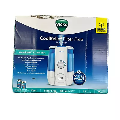 Vicks Cool Relief Filter Free Humidifier Vaposteam & Cool Mist - New In Box • $20