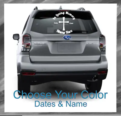 Monogram Vinyl Decal Car Truck Window Decal Sticker Remembrance Design  • $5