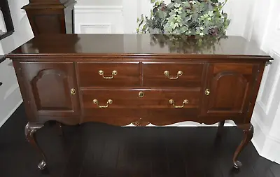 Ethan Allen Georgian Court Sideboard Buffet Cherry Dining #11-6425 #225 Ca 1998 • $1195