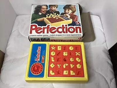 Vintage Lakeside Perfection Game 1975 W/ Box Heavy Wear And Missing Pieces  READ • $14.95