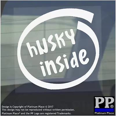 £1.99 • Buy 1 X Husky Inside Internal Stickers Car Van Adhesive Dog Pet Snow Ice Animal Walk