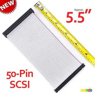 NEW 5.5  50-Pin Short SCSI Internal Ribbon Flat Cable F/F 2-Connector 1-Device • $7.98