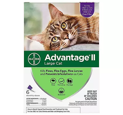 Advantage II Flea Prevention For Large Cats - 6 Pack • $42.99