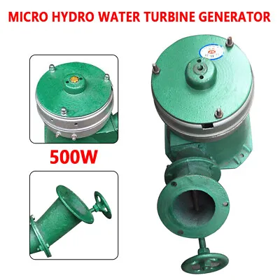 $252 • Buy 500W Water Wheel Turbine Micro Hydro Generator Hydroelectric Power 110V