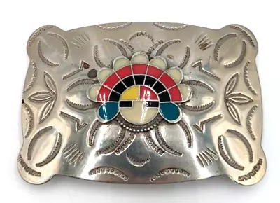 B-K Silversmiths Kachina Head Nickel Silver Enameled Belt Buckle • $39.99