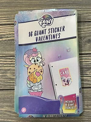 My Little Pony 16 Giant Sticker Valentines New Damaged Box • $14.99