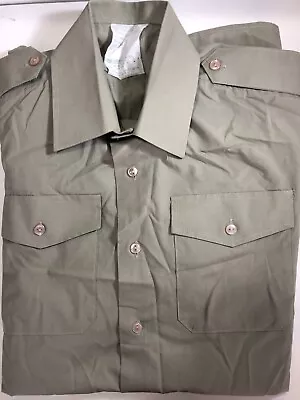 Safari Shirt Vintage Short Sleeve Green Mens Size 41 • £17.04