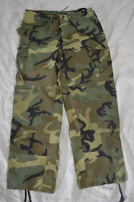 US Military GoreTex Cold Wet Weather BDU Camo Pants Small Regular 31x29 READ!! • $28.04