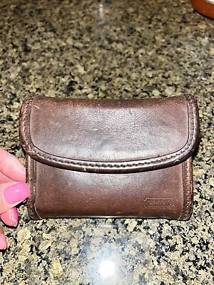 Vintage Coach Brown Leather Coin Purse/Wallet • $60