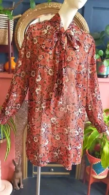 New With Tags Size 24 Simply Be Sheer 60s 70s Floral Dress Vintage Retro  • $22.40