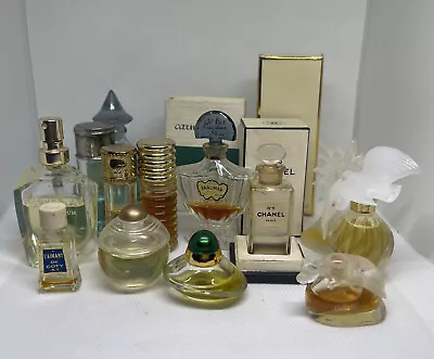 Miniature Perfume Bottles Lot Shalimar Dior Ricci DVF Chanel Part Full/ + Empty • $80