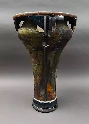 Robert Sunday Signed Monumental Raku Studio Art Pottery Sculpture Vase 18 1/4  • $1754.99