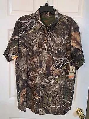 Magellan Outdoors Men’s Huntgear Lightweight S/S Shirt Mossy Oak Sz Lg Free Ship • $24.95