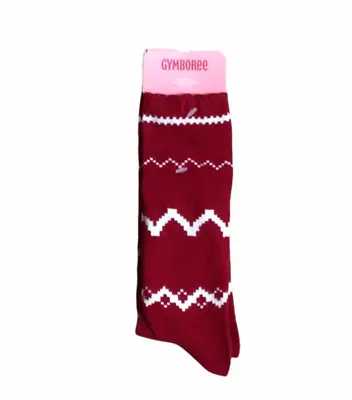 $7.99 • Buy Gymboree Penguin Chalet Red Knee Hi Socks Sz 5-7 NWT