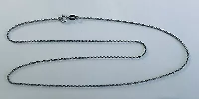 £59.99 • Buy 9ct Gold Solid 16” / 40cm White Diamond Cut Trace Chain UK Hallmark 1.6 Grams