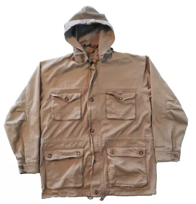 Vintage 90s Eddie Bauer Hunting Chore Barn Coat Jacket Tan Men's Size X-Large • $24.99