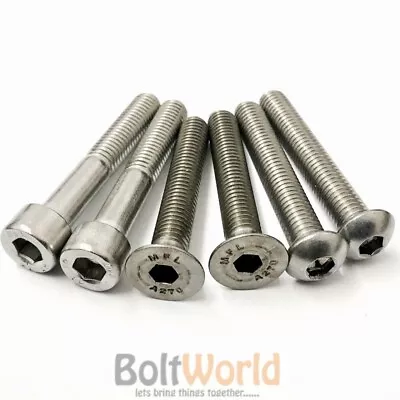 £168.62 • Buy M4, A2 Stainless Steel Socket Cap Button Countersunk Csk Head Bolts Screws Allen