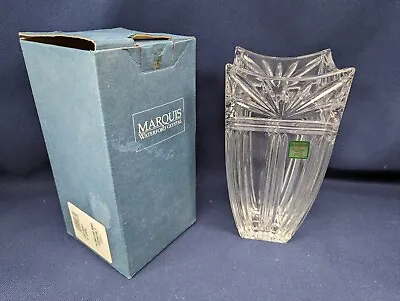 Waterford Marquis Odyssey Tapered Square Shape Vase Heavy 8  Germany NIB • $28.99