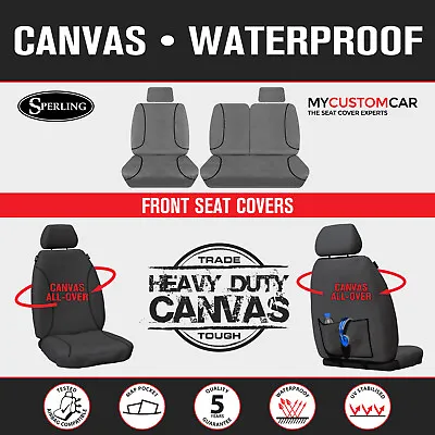 For Hyundai ILoad TQ Van 2008-2021 TRADIES Heavy Duty Canvas Front Grey Seat • $169