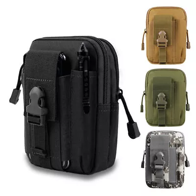 Tactical Waist Pack Belt Bag Camping Outdoor Hiking Military Molle Pouch Wallet • £6.15