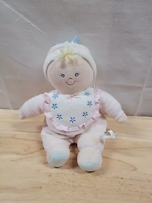 RUSS Plush Baby Doll Carly Rattle Nursery Lovey Pink Flowers Vintage Toy • $49.99