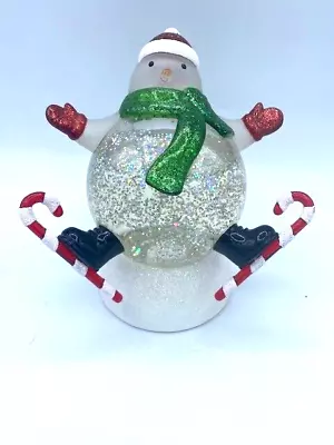 Vintage Lite Up Snowman Glass Globe • $10