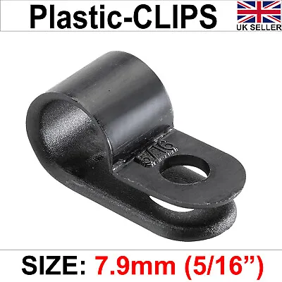 £3.49 • Buy P Clips Nylon Black Plastic Clamp Hose Cable Holder Mounting P Clip 7.9mm (5/16)
