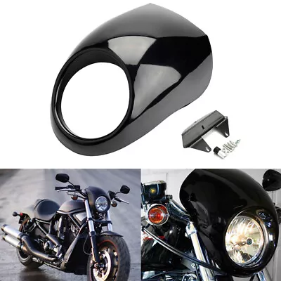 $48.93 • Buy Motorcycle Headlight Fairing Cowl For Harley V ROD Dyna FX Sportster XL Black