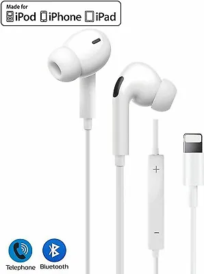 £4.17 • Buy For IPhone Earphones Bluetooth Popup Handsfree Earbud In Ear Lightening Headset
