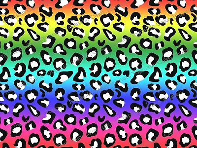 Rainbow Leopard Cheetah Print Pattern Background Edible Icing Cake Topper Sheet • £4.15