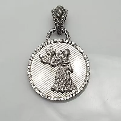 Judith Ripka Sterling Silver Diamonique Zodiac Virgo Pendant Enhancer • $95