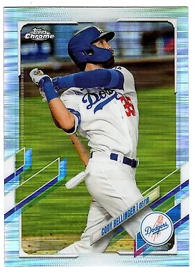 2021 Topps Chrome Baseball Silver Refractor Card Cody Bellinger - Dodgers • £1.99