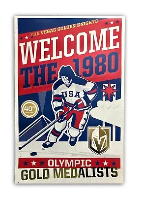 Vegas Golden Knights 1980 Miracle On Ice 40th Anniversary 11x17 Poster Game 2/21 • $84.96