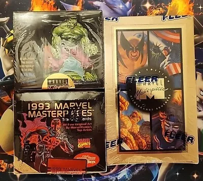 SkyBox 1992 93 & 94 Marvel Masterpieces 36 Pack Boxes (3 Factory Sealed Boxes) • $899.99