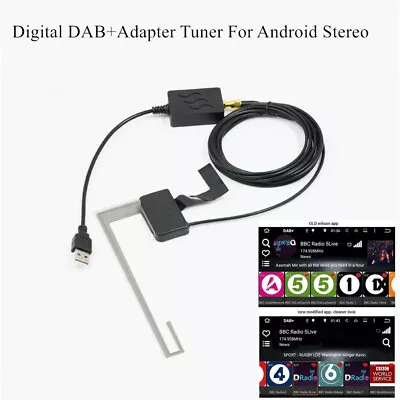 Car Digital DAB+Adapter Tuner Audio Radio Box USB Receiver Antenna For Android • £35.87