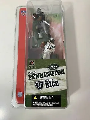 Jerry Rice Oakland Raiders Chad Pennington New York Jets Mini McFarlane 2 Pack • $18.74