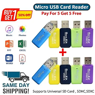 Memory Card Reader Adapter USB 2.0 High Speed  For Micro SD SDHC SDXC SDXC TF US • $9.99
