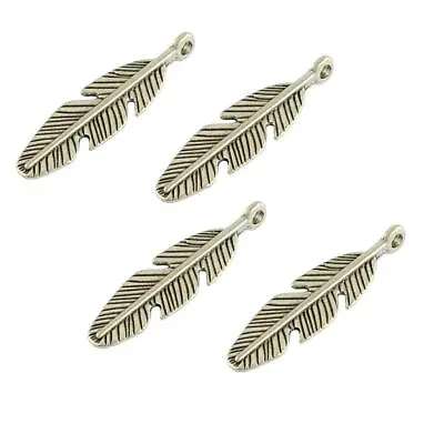10 X Angel Feather Pheonix Charms Jewellery Making Pendants Beads Tibetan Silver • £2.09