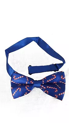 Christmas Bow Tie Candy Stick Blue Fancy Dress Xmas Gift Office Party Novelty • £2.75