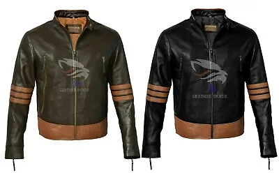 £78.84 • Buy X-Men Wolverine Origins Bomber Style Brown Real Leather Jacket Size XS To 3XL