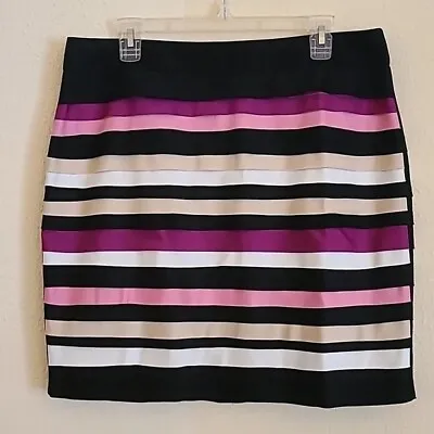 WHITE HOUSE BLACK MARKET Women's Muti-Colored Bandage Pencil Skirt - Size 14 • $22