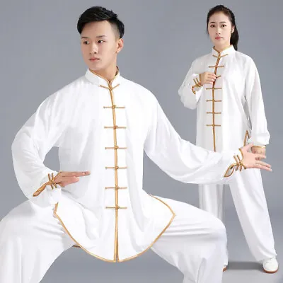 Martial Arts Tai Chi Uniform Kung Fu Wingchun Suit Wushu Taiji Clothes Men Women • £47.99